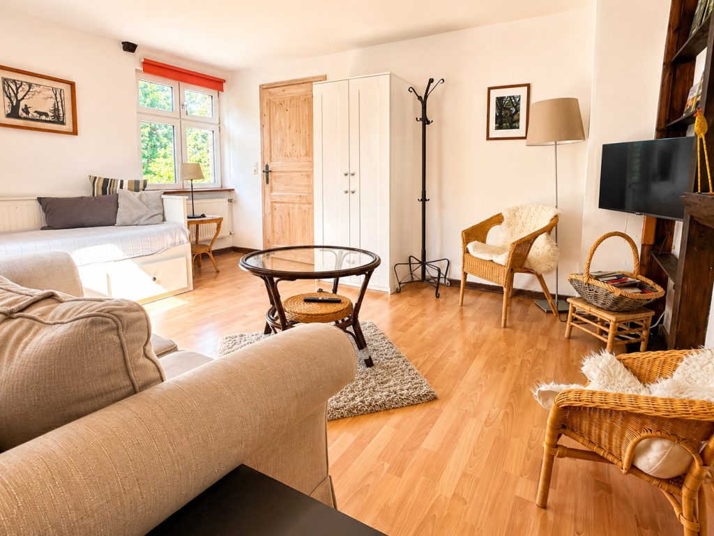 Ferienwohnung Melkerstübchen – Wohnzimmer Zweites Schlafzimmer 2