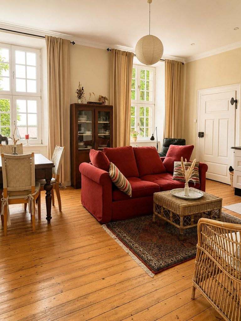 Ferienwohnung Ostwind – Wohnzimmer Schlafsofa